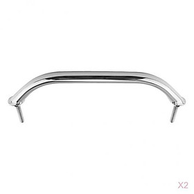 2pcs 305mm Rustproof 316 Stainless Steel Grab Handle Handrail Polished for RV