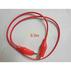 Dây kẹp cá sấu 2 đầu dài 0.5m - Dùng liên kết các điểm nguồn mạch điện