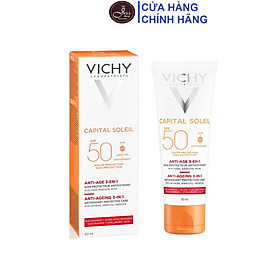 Kem Chống Nắng Bảo Vệ, Giảm Lão Hóa Vichy Capital Soleil 3in1 Anti-Aging SPF50 50ml
