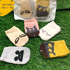 Tất hình thú cho bé trai bé gái sơ sinh và 1 đến 4 tuổi cotton mềm co giãn đáng yêu TA04