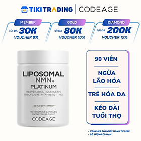 Viên uống ngăn ngừa lão hóa kéo dài tuổi thọ và trẻ hóa làn da Codeage Liposomal NMN - 90 Viên