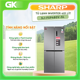 Mua Tủ lạnh Sharp Inverter 401 lít SJ-FXP480V-SL Mới 2020 - Hàng chính hãng (chỉ giao HCM)