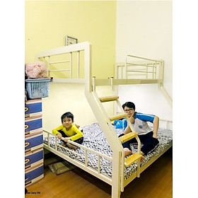 Mua Giường sắt hai tầng giá cực sốc nhiều kích thước màu kem