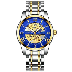 Đồng hồ cơ Tevise T33 dành cho nam. Đồng hồ Tevise chạy cơ tự động không cần dùng pin - Mặt xanh
