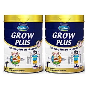 COMBO 2 HỘP SỮA BỘT DIELAC GROW PLUS (XANH) 1+ 900G (CHO TRẺ TỪ 1 - 2 TUỔI)