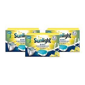 Combo 3 hộp Viên Rửa Chén Sunlight 5 in 1 Dành Cho Máy Rửa Chén