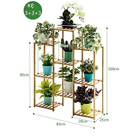 Mua Kệ để chậu hoa trồng cây cảnh trang trí chất liệu gỗ tre để trong nhà ngoài trời sân vườn ban công phong cách Bắc Âu