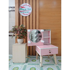 Mua Bàn trang điểm 40/chân gỗ/trượt/led