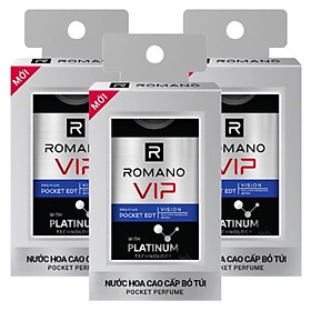 Combo 3 Chai Nước Hoa Bỏ Túi Romano Vip Vision 18ml