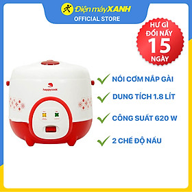 Mua Nồi Cơm Điện HappyCook HC-180A - Đỏ - Hàng chính hãng