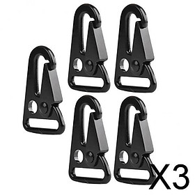 3x5 Pcs Metal Carabiner Clips Hooks for Paracord Sling Outdoors Bag Backpack