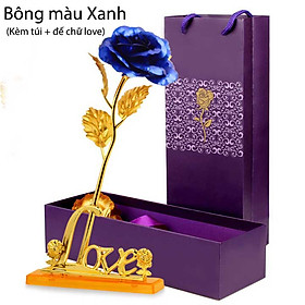 Hộp Quà Hoa Hồng 3D Vàng Và Chữ Love -Quà Tặng Bạn Gái 14/2 và 8/3 - Quà Quốc Tế Phụ Nữ 20/10 - Quà Tặng Cho Mẹ