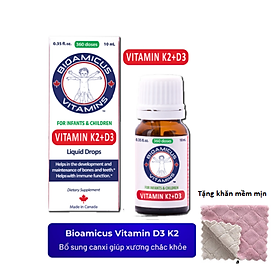 BioAmicus Vitamin D3 & K2 MK7 -SX tại Canada- giúp bé tăng hấp thu canxi