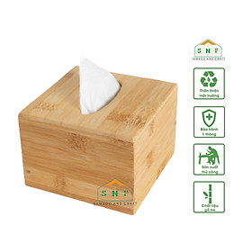Mua Hộp Đựng Khăn Giấy Vuông Làm Bằng Gỗ Tre Tự Nhiên Hàng Việt Nam Sản Xuất - SNF Bamboo and Craft
