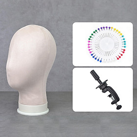 Professional Wig Head with Pins Mannequin Head for Caps Drying Hats Glasses Making Wig