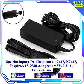 Sạc cho laptop Dell Inspiron 14 7437 N7437 Inspiron 15 7548 Adapter 19.5V-2.31A 19.5V-3.34A - Kèm Dây nguồn - Hàng Nhập Khẩu