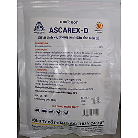 Thuốc bột ASCAREX-D sổ lãi định kì phòng bệnh đầu đen trên gà