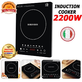Mua bếp từ cao cấp nấu siêu nhanh RONRON 2200W mặt kính pha lê đen