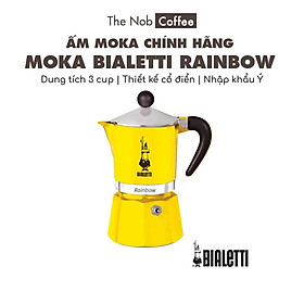 Ấm Moka Bialetti Rainbow 3 cup Gialla