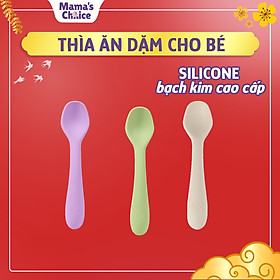 Thìa Ăn Dặm Silicone Mama's Choice 2023, Chất Liệu Mềm Mại và An Toàn Kiểm Định Quốc Tế Bureau Veritas