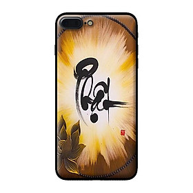 Ốp kính cường lực cho iPhone 7 Plus thư pháp 27 - Hàng chính hãng