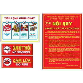 Mua Bảng Nội Quy Phòng Cháy Chữa Cháy - Kèm Tiêu Lệnh (Bằng Thiếc