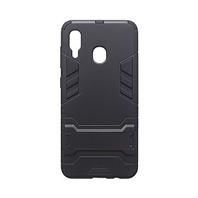 Ốp Lưng Cho Samsung Galaxy M10s Chân Chống Nhựa PC Cứng Viền Dẻo Chống Sốc- Handtown- Hàng Chính Hãng