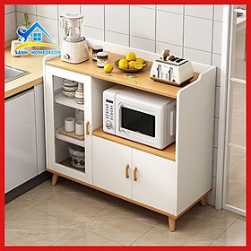 Mua Tủ để lò vi sóng bằng gỗ An Cường cao cấp  tủ nhà bếp nhiều màu lựa chọn STB36 - Ảnh tự chụp
