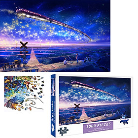 Bộ Tranh Ghép Xếp Hình 1000 Pcs Jigsaw Puzzle Tranh Ghép (75*50cm) Chuyến Tàu 1008 Vì Sao Bản Đẹp Cao Cấp