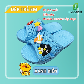 Dép tổ ong cho Bé (2 - 6 tuổi) kèm Sticker dễ thương vật liệu EVA cao cấp thân thiện môi trường, siêu bền, siêu nhẹ, chống trơn trượt