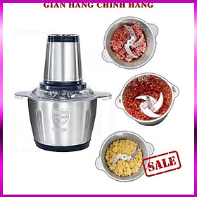 Mua Máy Xay Thịt Inox Đa Năng 4 Lưỡi Công suất 300W Xay Thịt - Cối Xay Thịt Gia Đình