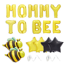 Bộ bong bóng trang trí chữ Mommy To Bee balloon set balloon tbgt27