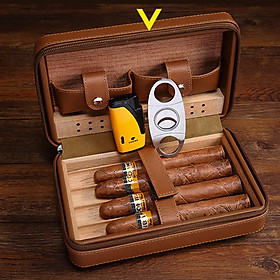 Ví da đựng Cigar cực sang chảnh - Bao da bảo quản cigar tiện dụng