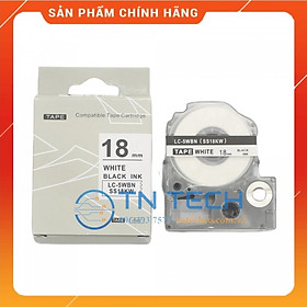 Mua Nhãn in TEPRA - EPSON LC-5WBN (SS18KW) – Chữ đen nền trắng 18MM X 8M  - Dùng cho máy in nhãn TEPRA - EPSON  Hàng nhập khẩu 