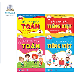 Sách - Combo Bài Tập Tuần và Đề Kiểm Tra Toán - Tiếng Việt Lớp 2 - Chân Trời Sáng Tạo - Học Kì 1 (4 cuốn)