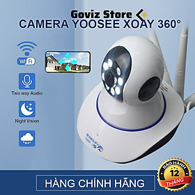 Camera ip Yoosee Wifi 3 Râu 8 Led Có Màu Ban Đêm, xoay 360 độ, Bản Chuẩn 1080Pixel - Hàng Nhập Khẩu