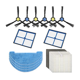 16 Pieces Mop Cloth Side Brushes Filter Attachment for Ilife V8S Accessories