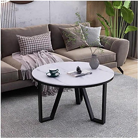 Các loại bàn sofa tròn, mặt đá 3D