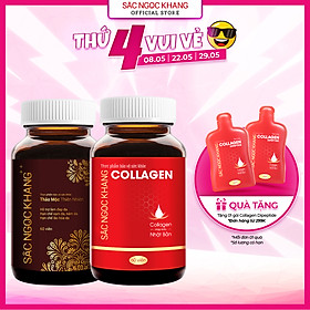 Combo dưỡng da và hỗ trợ giảm sạm, nám, tàn nhang: Collagen 60 viên và Sắc Ngọc Khang ++ 60 viên 