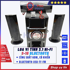 Mua Loa Máy Tính Bluetooth Để Bàn 3.1 HI-FI S-16 Đèn Led  Loa Bass Vi Tính Laptop Pc Nghe Nhạc Công Suất Lớn-H2Pro Tech