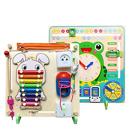 Đồ Chơi Gỗ Cho Trẻ Học Các Kỹ Năng Sử Dụng Các Đồ Vật Trong Nhà Busy Board