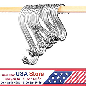 Mua Sỉ Móc Chữ S (Loại Cao Cấp Có Đầu Tròn) Treo Đồ Siêu Chắc - Treo Hàng Hóa - Inox Loại 1 (Chọn Size)