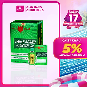 [Chính Hãng Singapore] Lốc 12 Chai - Dầu Gió Xanh Con Ó Eagle Brand Chính Hãng Singapore 24ml