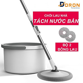 Bộ Cây Lau Nhà Tách Nước Bẩn Thông Minh MOP 360 độ, Bộ 2 Bông Lau - Hàng Nhập Khẩu