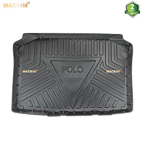 Thảm lót cốp Volkwagen Polo HB 2014-2018 (qd) nhãn hiệu Macsim chất liệu tpv cao cấp màu đen hàng loại 2