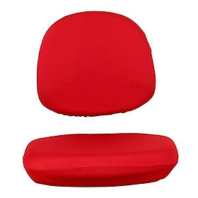 2X Office Chair Seat Cover Swivel Stool Chair Cover for Kitchen Resturant Red