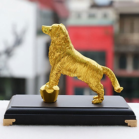 Mua Quà tặng Tết 2018: Tượng Linh Khuyển Phú Quý mạ vàng 24K
