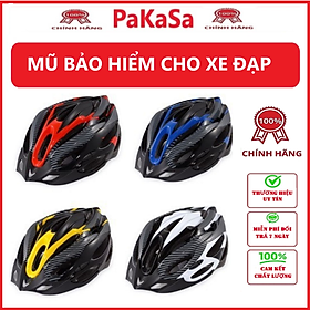 Nón bảo hiểm xe đạp thể thao siêu nhẹ thoáng khí PaKaSa - Hàng chính hãng (giao màu ngẫu nhiên)