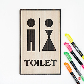 Bang gỗ toilet hình chữ nhật dán tường SAN-TL19