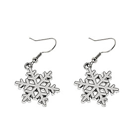 Fashion Snowflake Rhinestone Earrings Christmas Ear Hooks Jewelry Xmas Gift